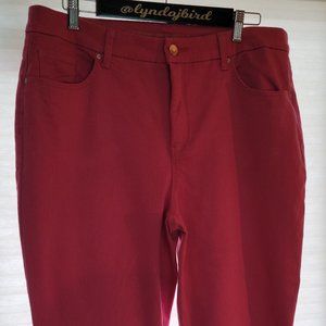 Chico's So Slimming Girlfriend Slim Leg Ankle Pink Jeans